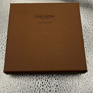 Louis Vuitton Small Gift Box 5x5 Textured Brown Storage Display Luxury